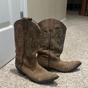 Brown Embroidered Smoky Mountain Cowboy Boots